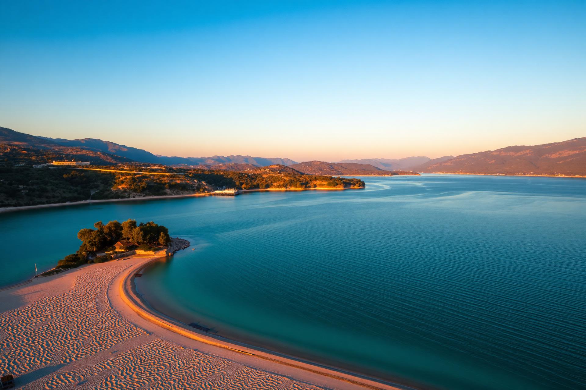 Lago di Garda all'ora dorata